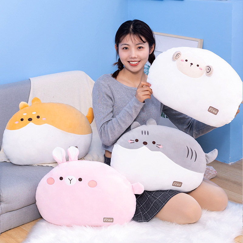 Adorable dibujos animados almohada animal cojín oficina almohada gatito almohada de molusco cojín juguete de peluche Specification image