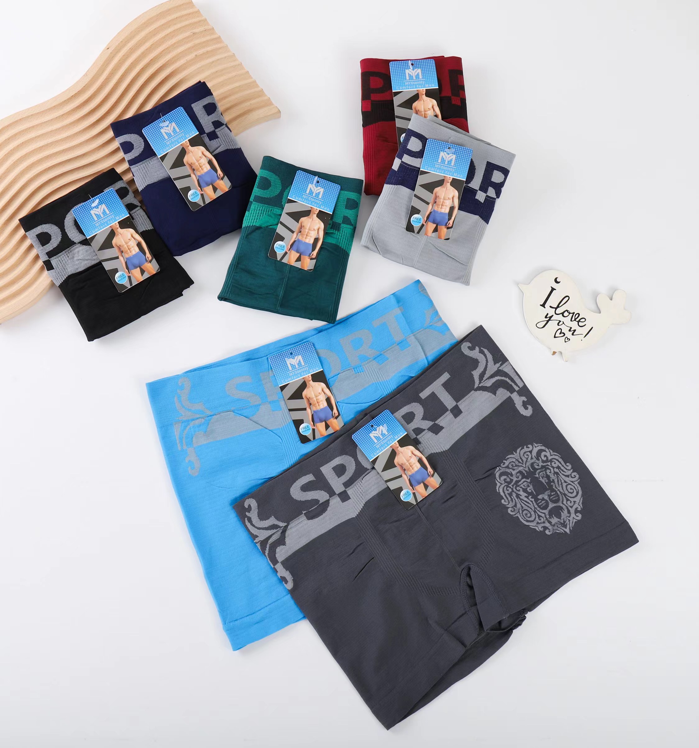 Seamless nylon boys' briefs with flat corners and short nylon underpants for export