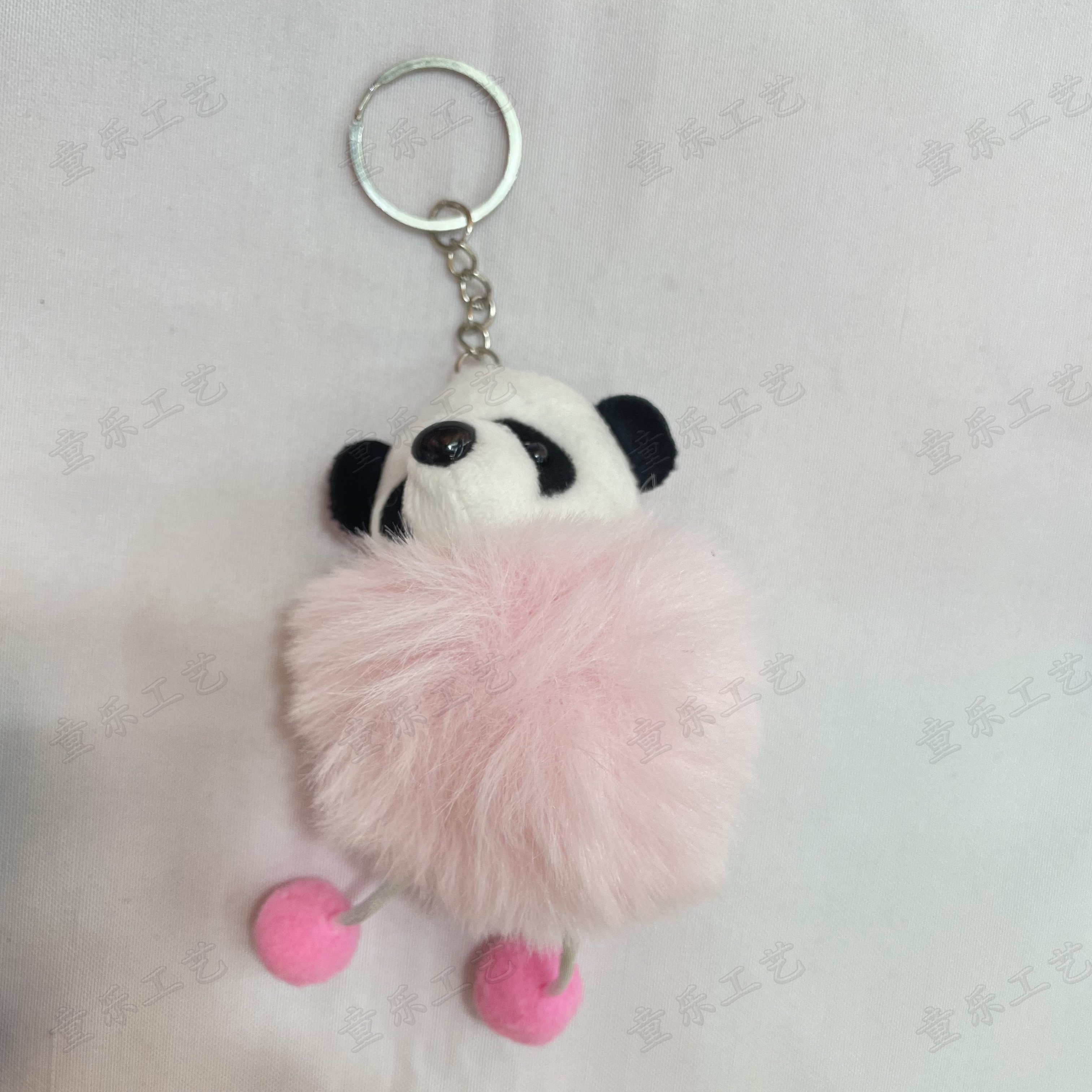 Cute animal-style popular plush cartoon pendant, hairball keychain Specification image