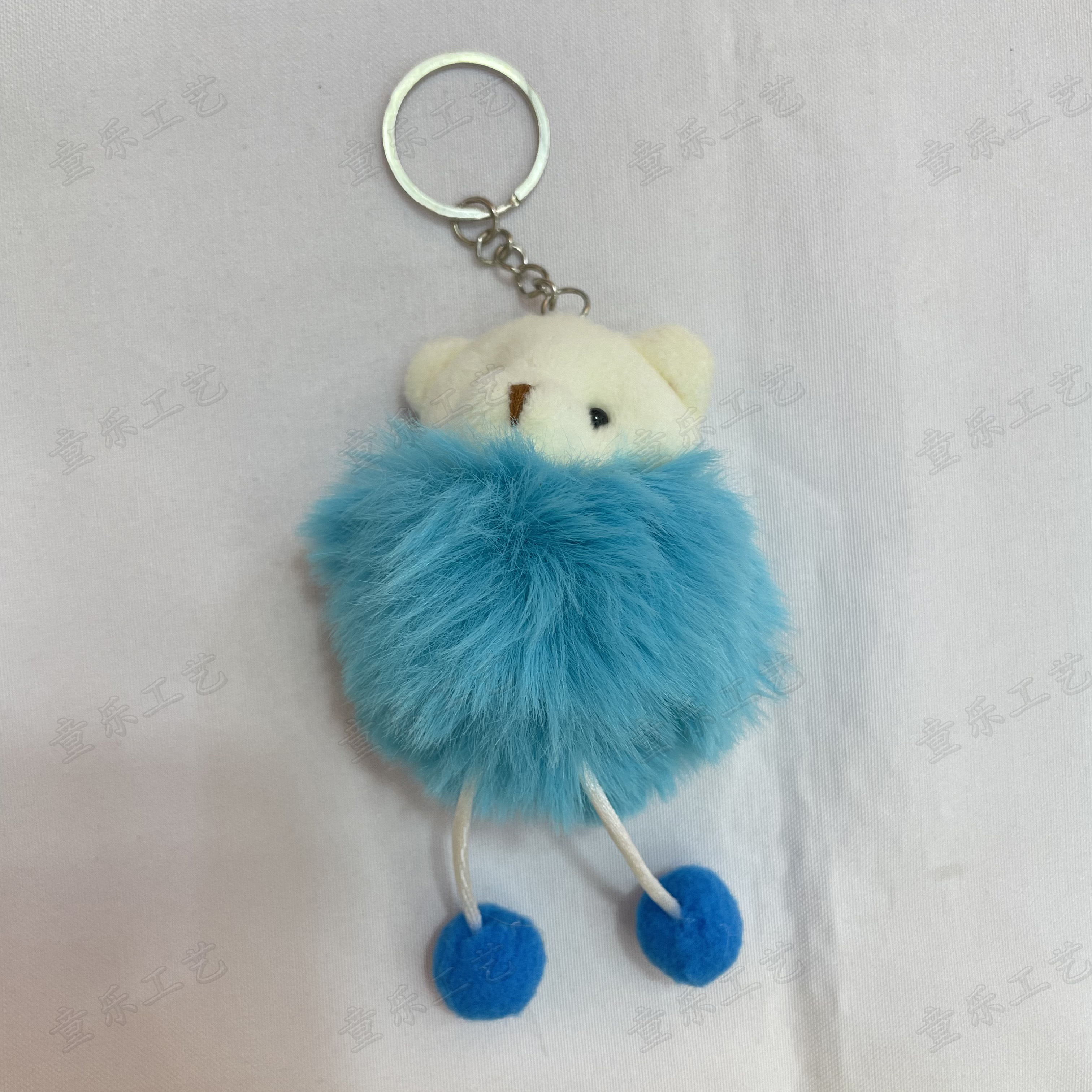Cute animal-style popular plush cartoon pendant, hairball keychain details Picture