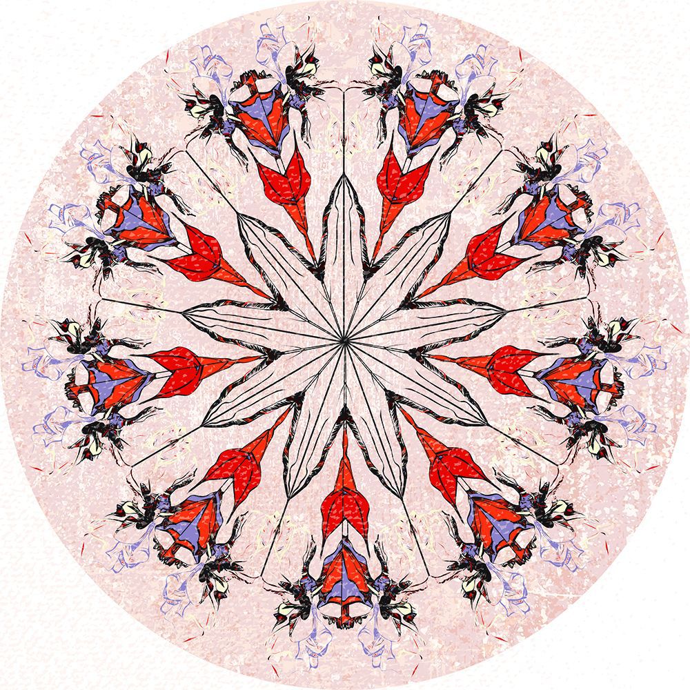 Ethnic-style fabric round carpet Application Scenario
