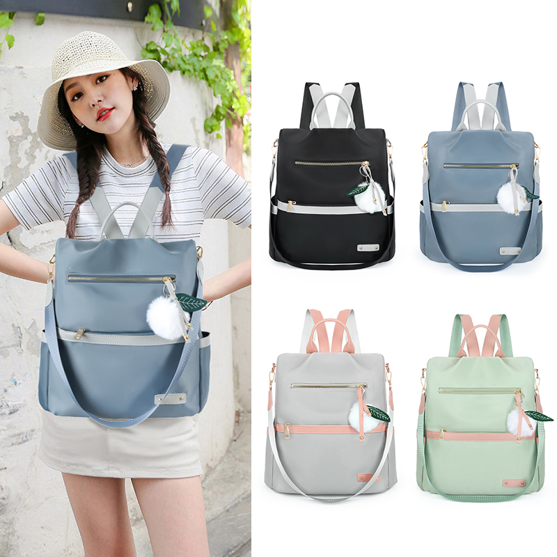 New nylon bag casual anti-theft backpack for women, Oxford fabric large-capacity multi-purpose women's bag, Korean style simple and fashionable travel and shopping bag