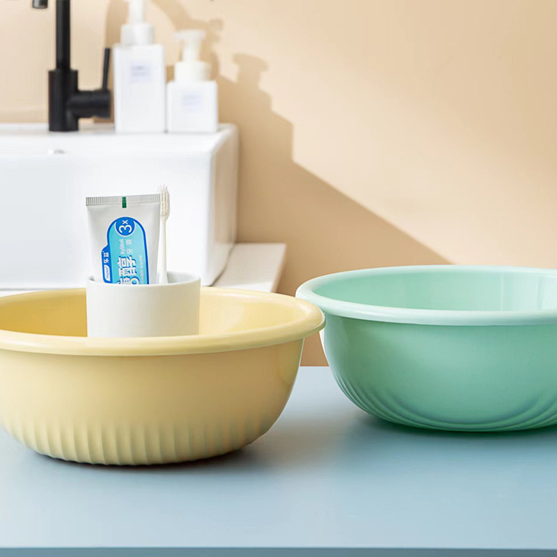 34*12 Nordic solid color darkened student dormitory laundry basin, household washbasin, plastic basin for washing vegetables details Picture