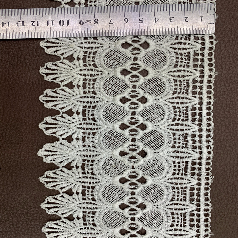 Lace, water-soluble embroidery, high-quality polyester fabric for skirt hem and sleeve decoration