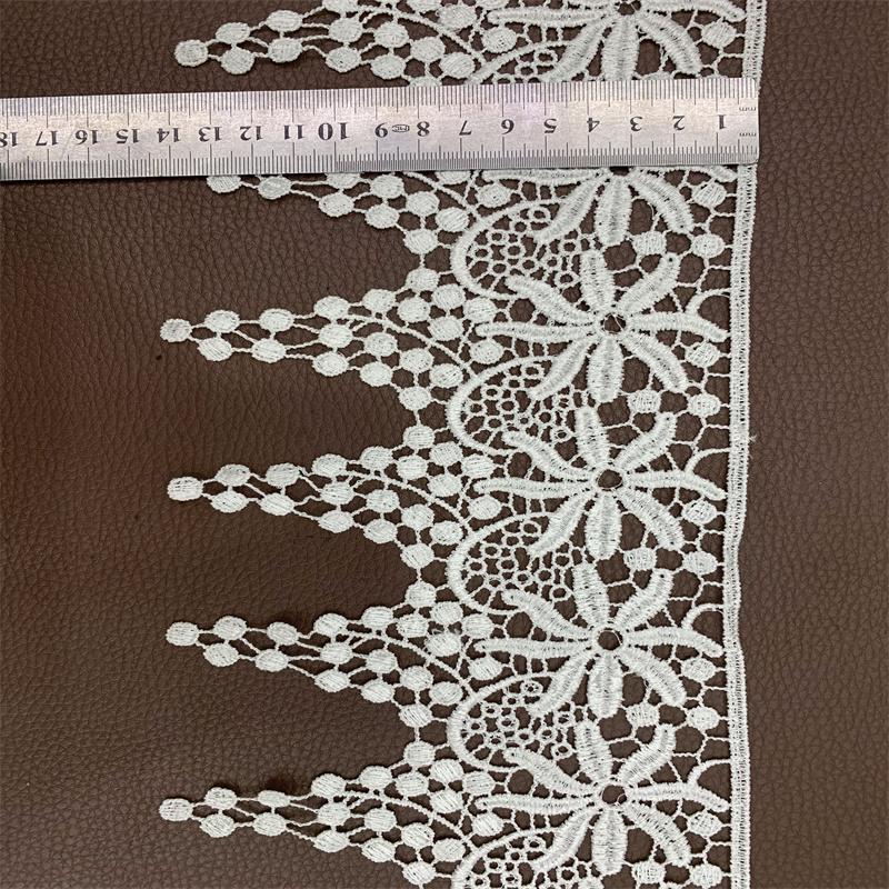 Factory direct sales of lace accessories, water-soluble lace, embroidery, high-quality polyester fabric for hems, sleeves and other accessory parts