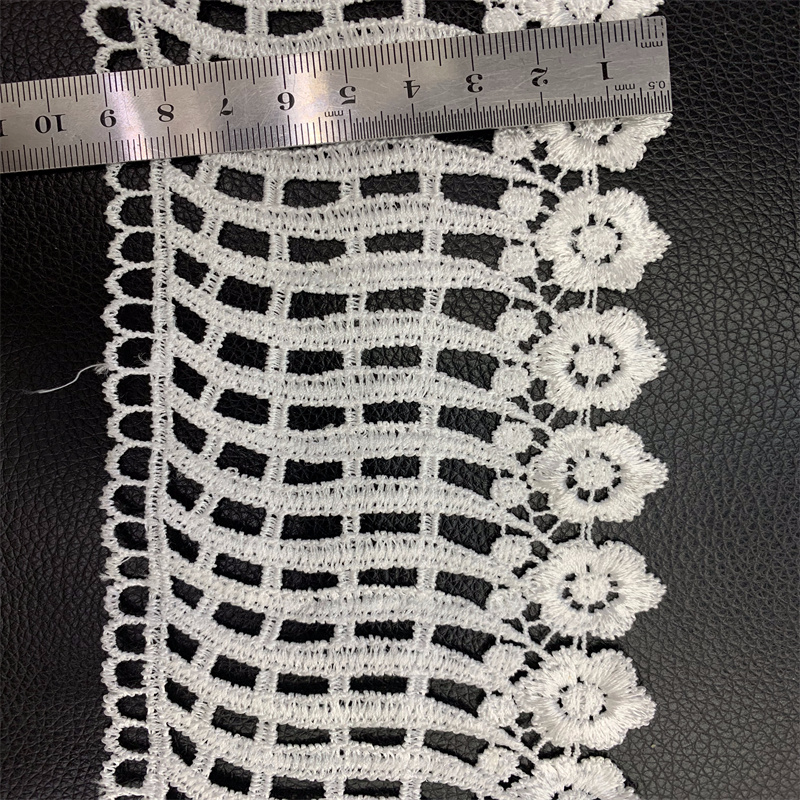 Lace, water-soluble embroidery, high-quality polyester fabric for skirt hem and sleeve decoration Specification image