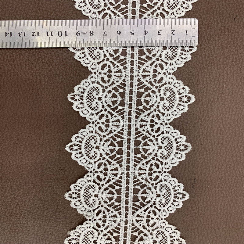 Factory direct sales of water-soluble lace accessories, lace, lace embroidery, high-quality polyester lace, double-sided symmetrical polyester lace, custom-made according to samples Specification image