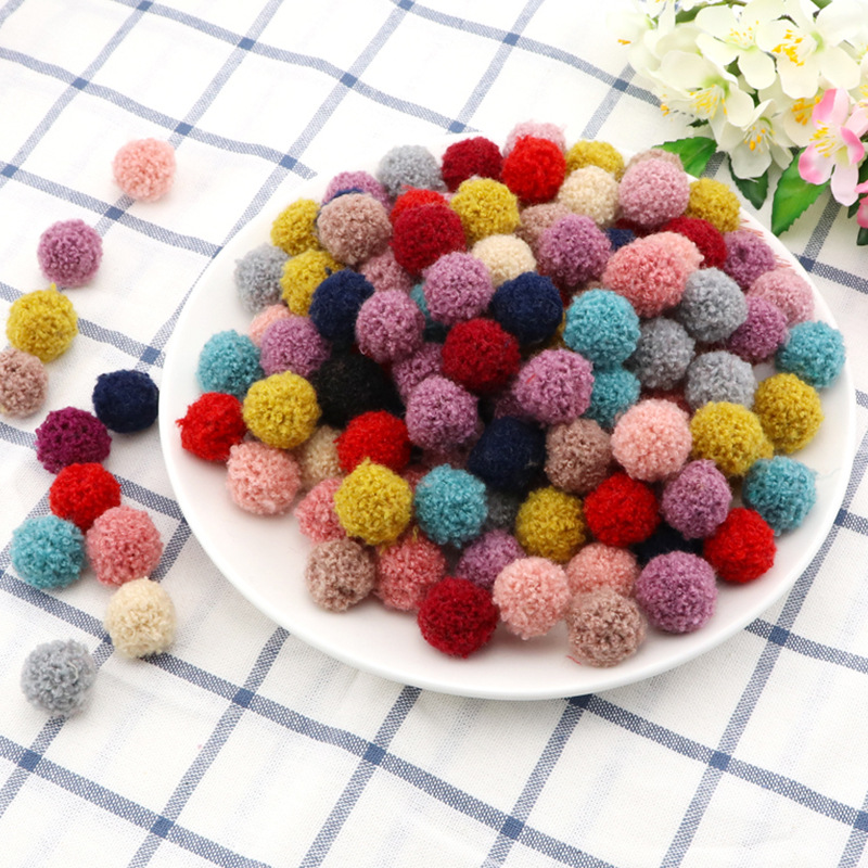 1.5cm Teddy plush ball dog fur ball clothing, scarf, earrings, accessories diy cashmere fur ball accessories Item Picture