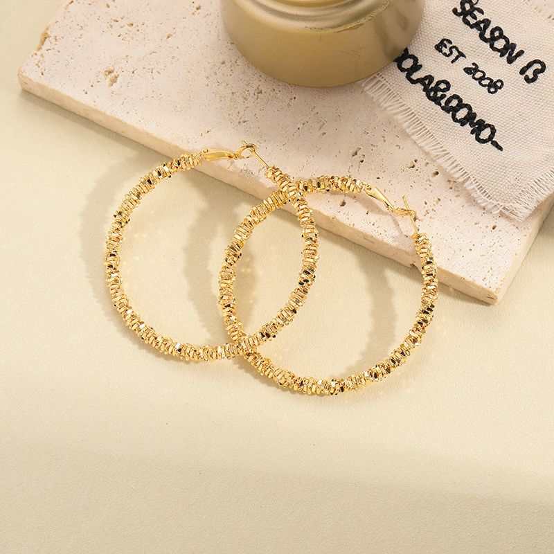 Korean-style, fashionable and versatile, with a strong sense of design, large circle earrings, stud earrings and butterfly accessories details Picture