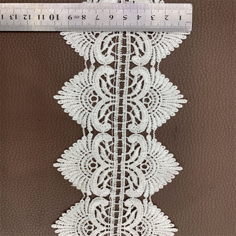 Factory direct sales of water-soluble lace accessories, lace, lace embroidery, high-quality polyester lace, double-sided symmetrical polyester lace, custom-made according to samples details Picture