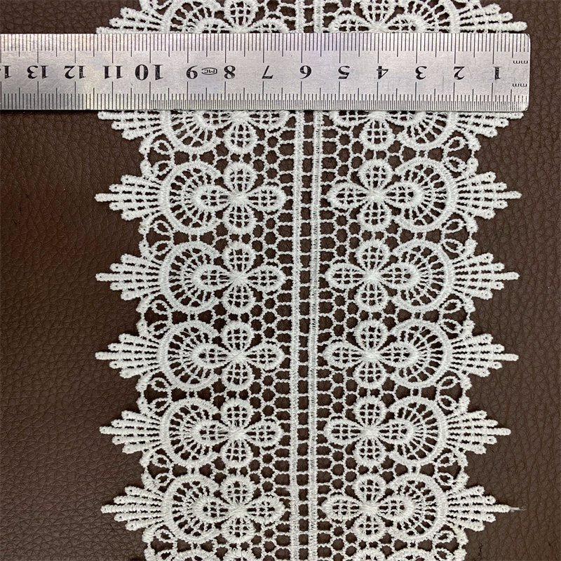 Factory direct sales of lace accessories, water-soluble lace, embroidery, high-quality polyester-polyester double-sided symmetrical water-soluble polyester-polyester lace. Customized according to samples Specification image