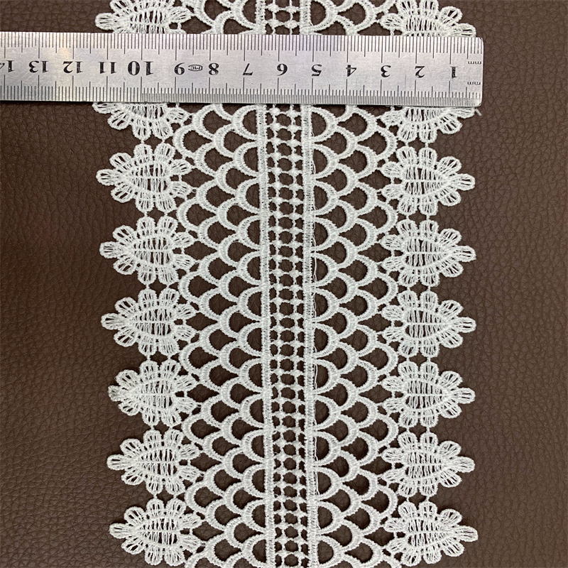 Factory direct sales of water-soluble lace accessories, lace embroidery, high-quality polyester double-sided symmetrical polyester lace. Welcome to customize with samples