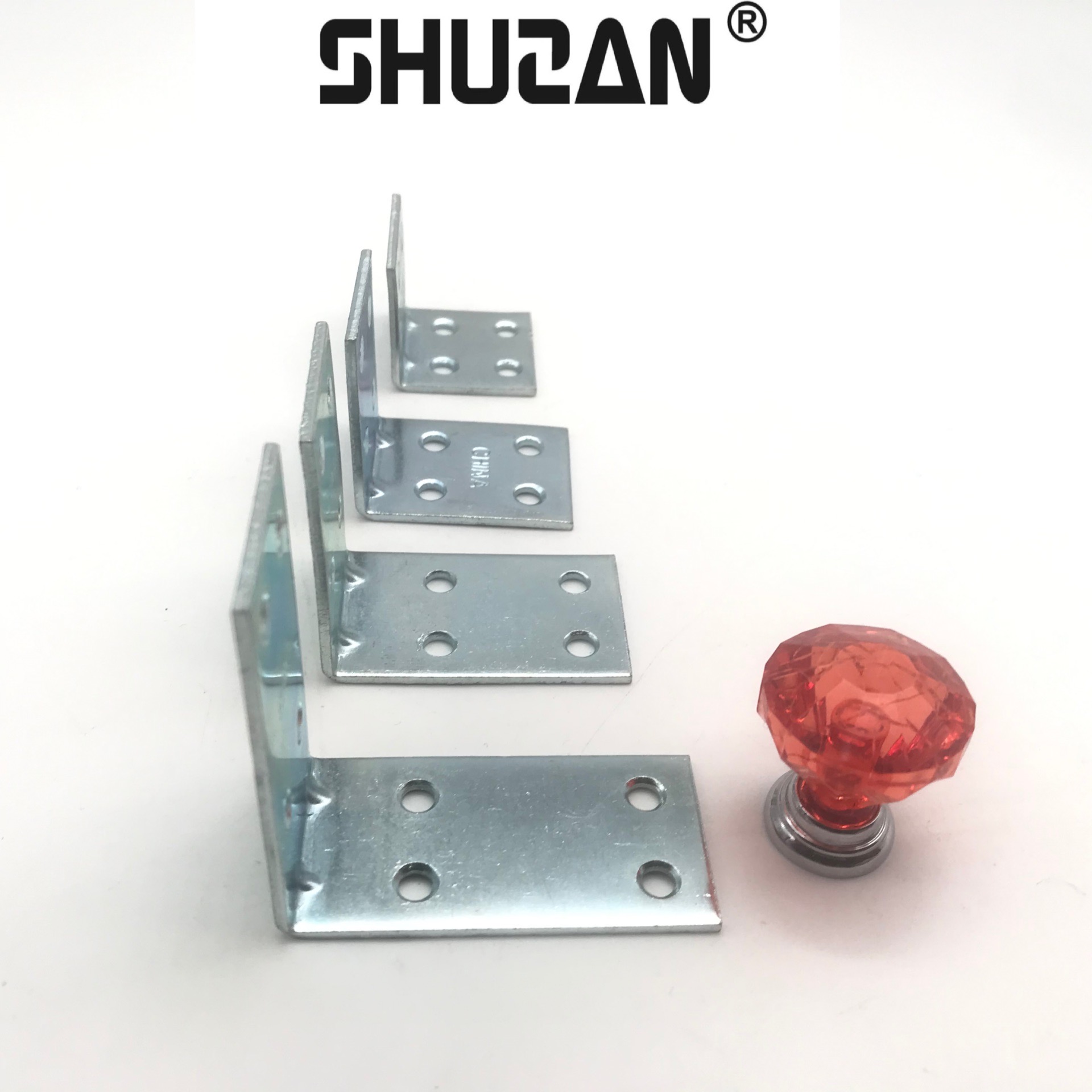 Shuzan well-known brand L-shaped reinforced Angle iron, Angle codes, triangular right-angle partitions, fixed brackets, furniture general reinforcing accessories JH456, other general hardware accessories 003 Specification image