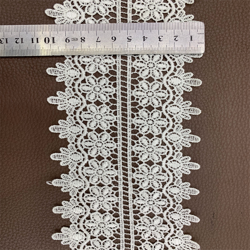 Factory direct sales of lace accessories, water-soluble lace, embroidery, high-quality polyester-polyester double-sided symmetrical water-soluble polyester-polyester lace. Customized according to samples details Picture