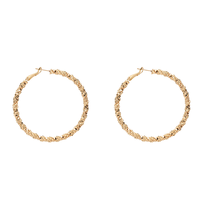 Korean-style, fashionable and versatile, with a strong sense of design, large circle earrings, stud earrings and butterfly accessories