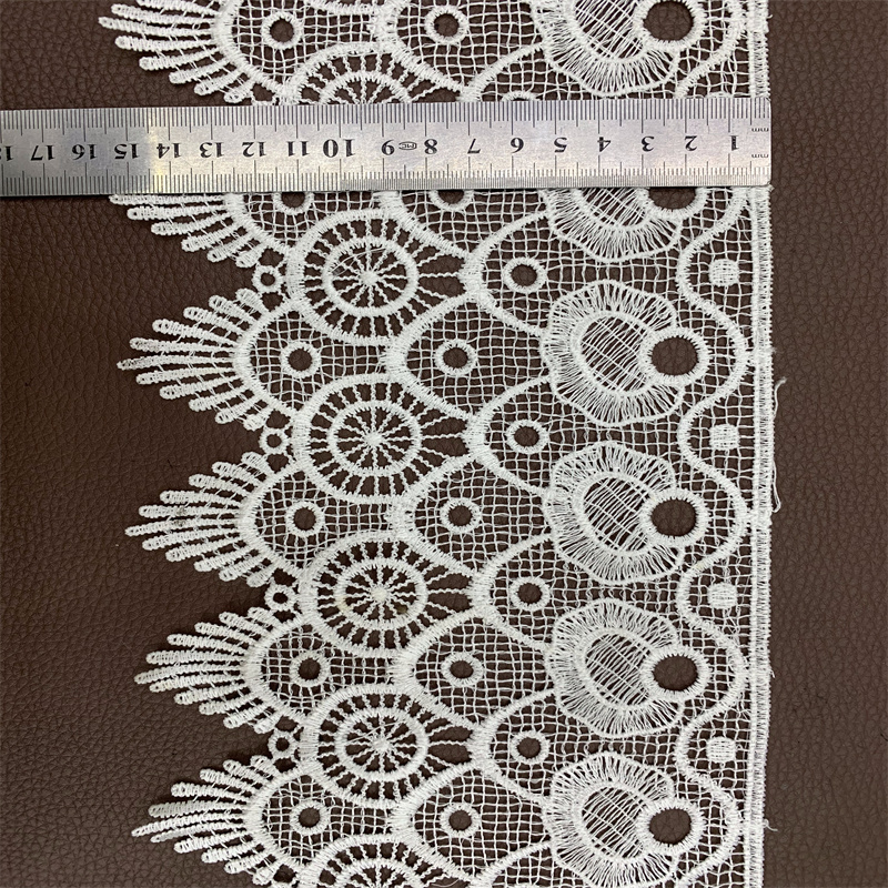 Factory direct sales of lace accessories, water-soluble lace, embroidery, high-quality polyester clothing accessories. Welcome to customize with samples Specification image