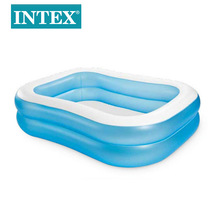 INTEX57180双层长方形水池儿童娱乐充气水池家庭户外泳池