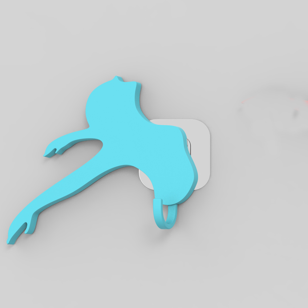 芭蕾舞挂钩/免打孔粘钩/衣钩白底实物图