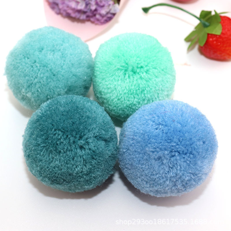 2.5cm cashmere wool ball, polyester ball, colored wool ball headwear, wool ball keychain, plush ball pendant Item Picture
