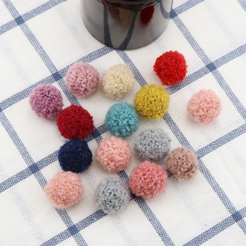 2CM Teddy pom-pom dog pom-pom earrings, diy cashmere balls, cashmere balls, decorative accessories, Xingsheng Ball Making Item Picture