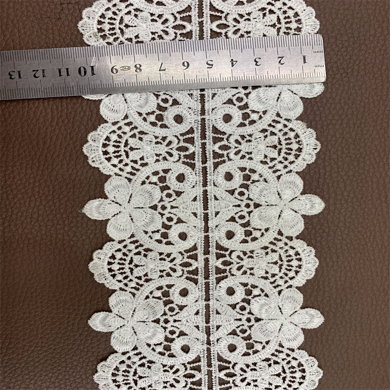 Factory direct sales of water-soluble lace accessories, lace embroidery, high-quality polyester double-sided symmetrical polyester lace. Welcome to customize with samples details Picture