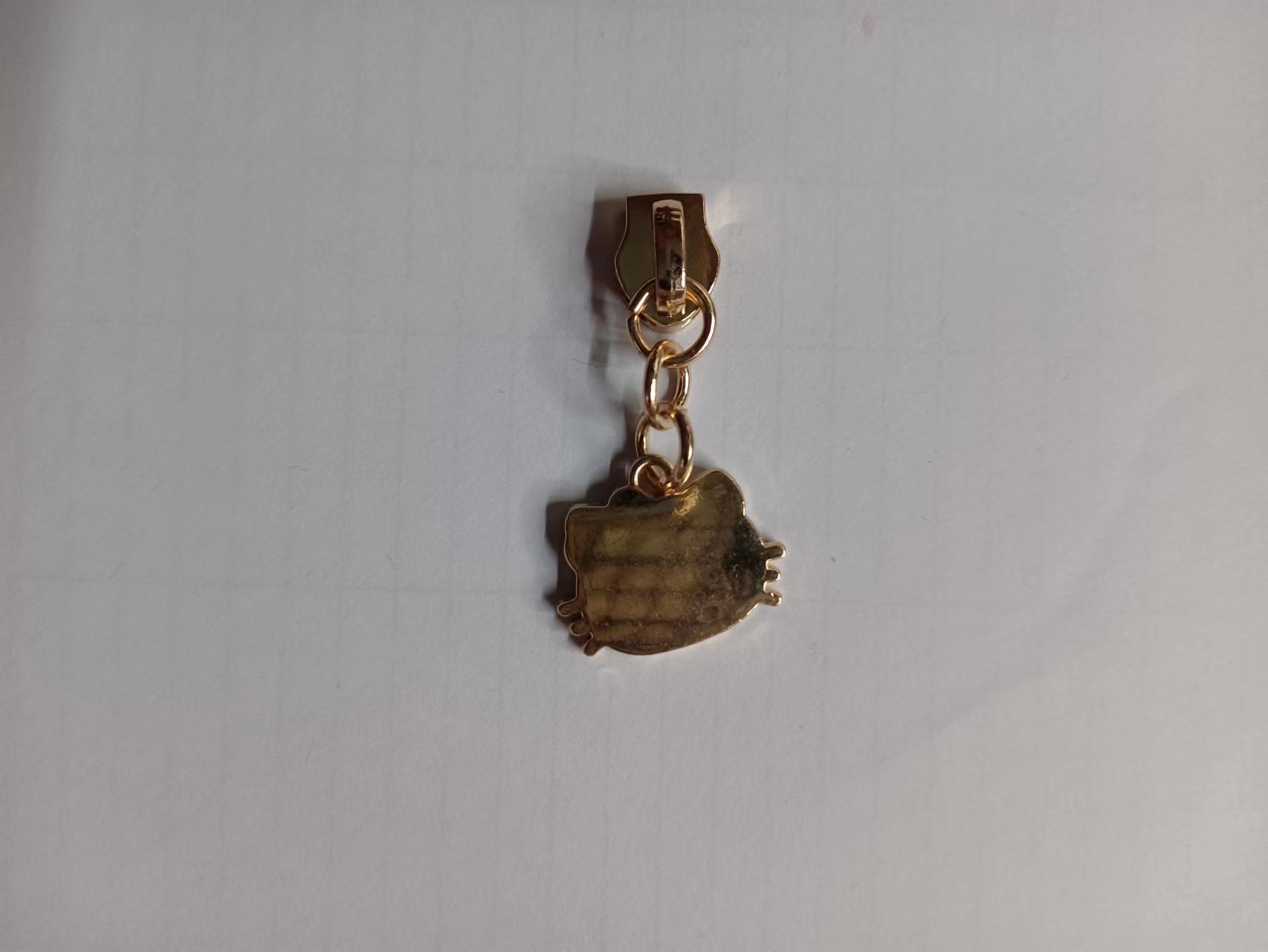 Cat zipper pull factory wholesale luggage and tent zipper pulls, metal color zinc alloy, can be selected as large-bottom long plate zipper pulls details Picture