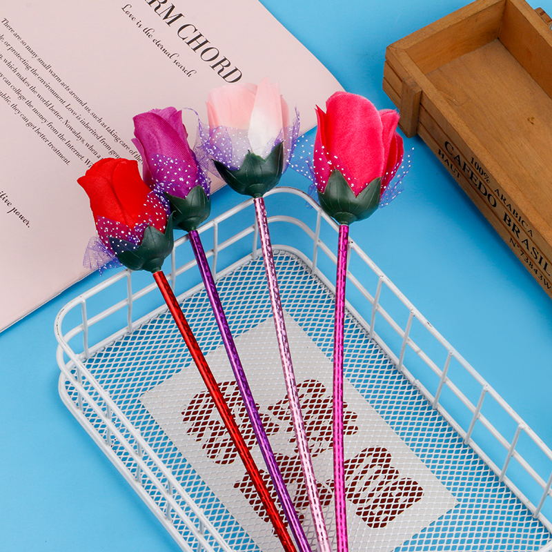 Rose gel pen as a Teachers' Day gift, romantic flower gel pen. Girlfriend gives to best friend office and student stationery details Picture