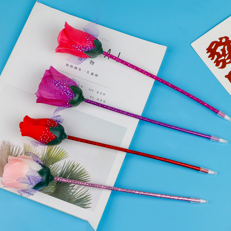 Rose gel pen as a Teachers' Day gift, romantic flower gel pen. Girlfriend gives to best friend office and student stationery Application Scenario