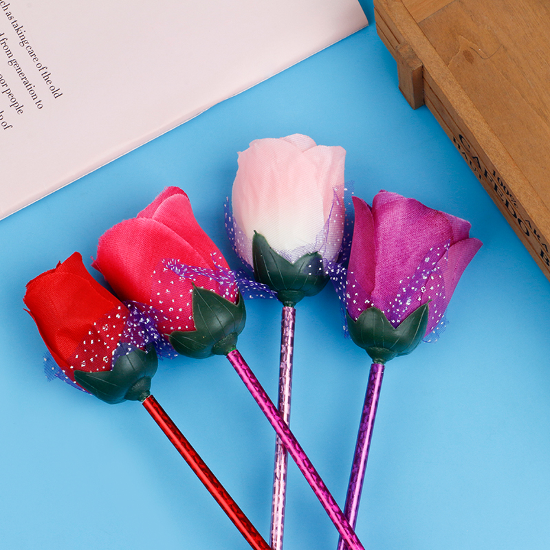 Rose gel pen as a Teachers' Day gift, romantic flower gel pen. Girlfriend gives to best friend office and student stationery