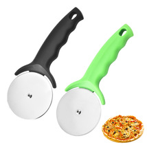 不锈钢介饼器 家用滚轮披萨刀 塑披萨切厨房小工具