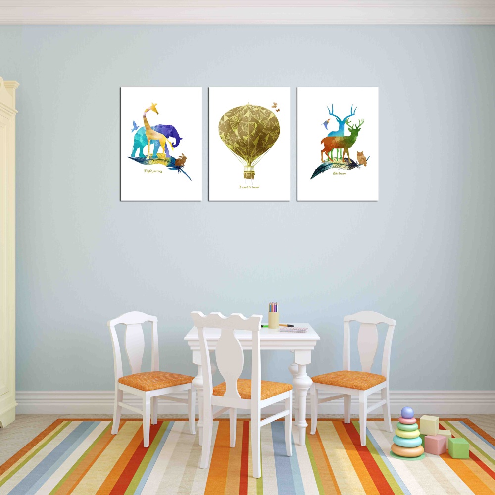 Living room and dining room decorative paintings, new Chinese modern and fresh, dining room wall and kitchen hanging paintings, canvas triptych paintings, canvas paintings, frameless paintings, hotel accessory paintings, spray painting, printed paintings, factory direct sales, oil painting Specification image