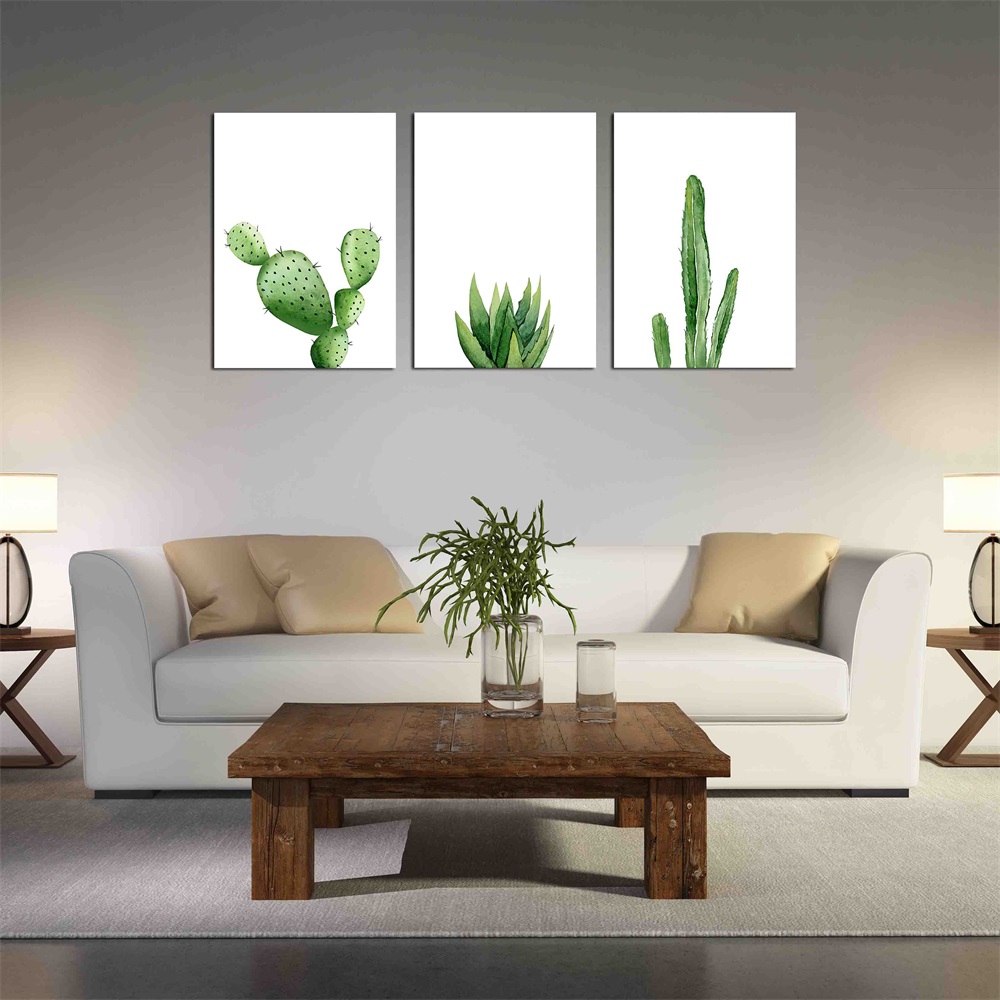Living room and dining room decorative paintings, new Chinese modern and fresh, dining room wall and kitchen hanging paintings, canvas triptych paintings, canvas paintings, frameless paintings, hotel accessory paintings, spray painting, printed paintings, factory direct sales, oil painting