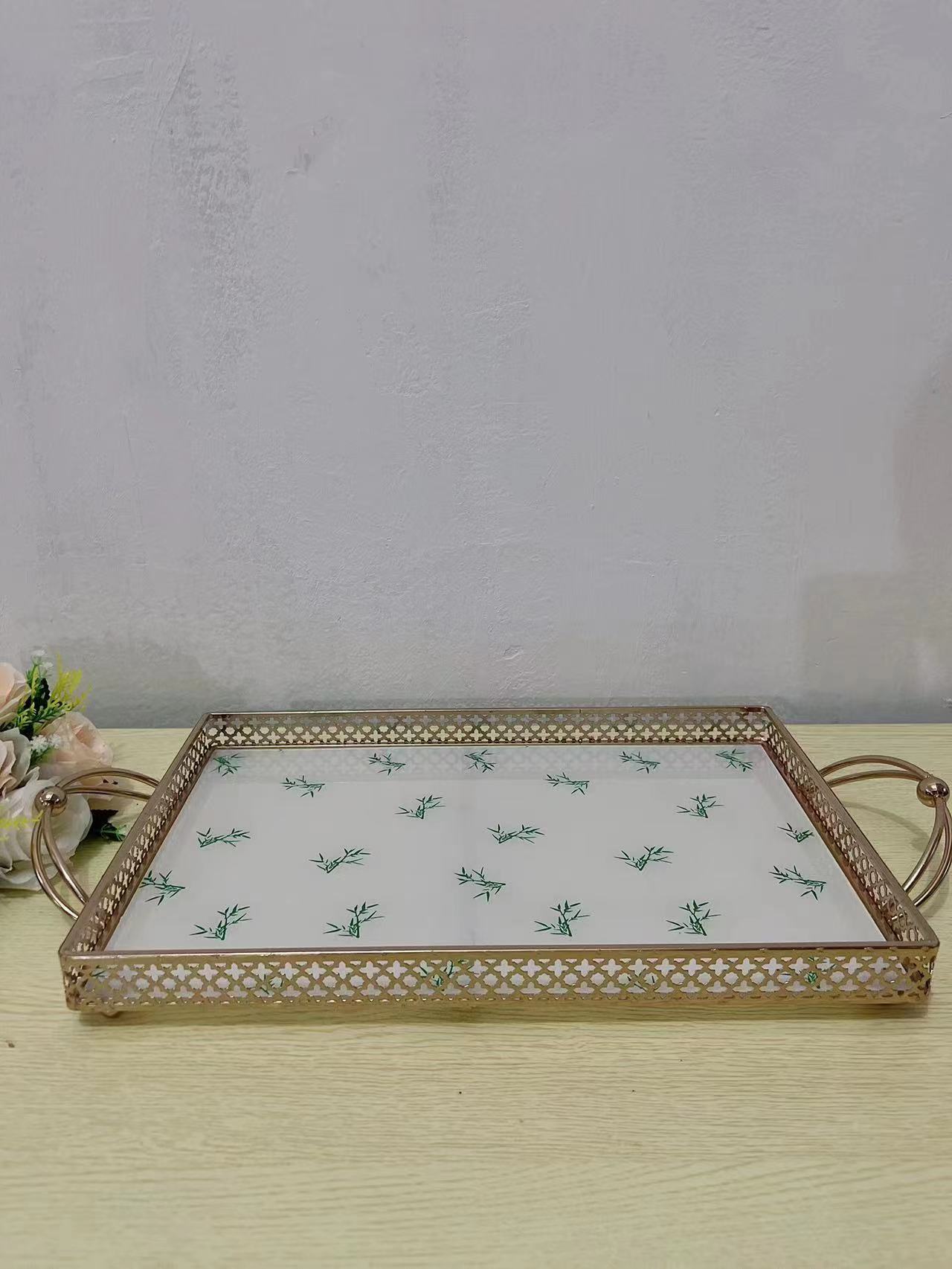 天奇工艺金属工艺品家居装饰摆件果盘大号10