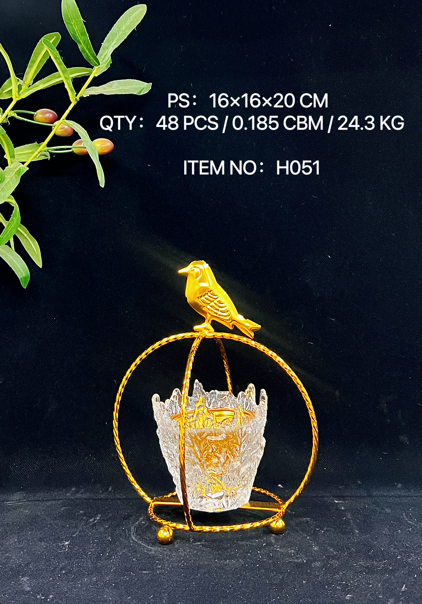 New metal crystal incense burner, Middle Eastern-style home decoration items, gifts and handicrafts, multiple styles H048 Application Scenario