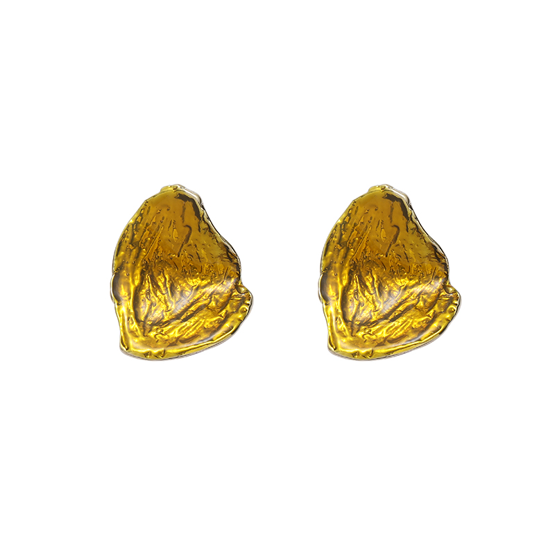 Korean-style fashionable thin-coated enamel craft simple and elegant earrings, stud earrings and butterfly jewelry Item Picture