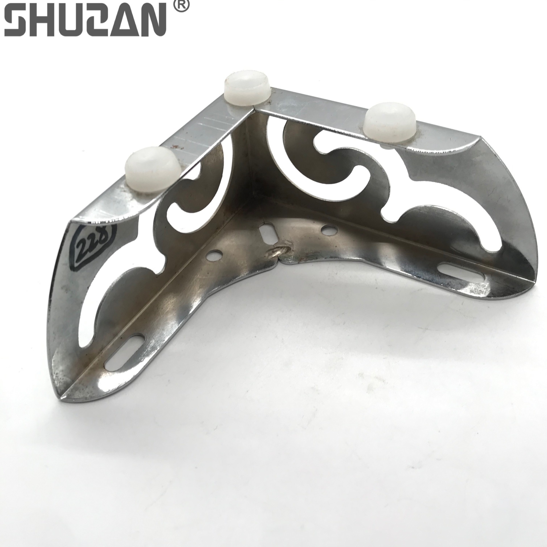 Shuzan Fashion brand furniture base decoration hardware accessories living room sofa 6-point two-in-one patterned feet simple and elegant universal accessories B300 003 Specification image