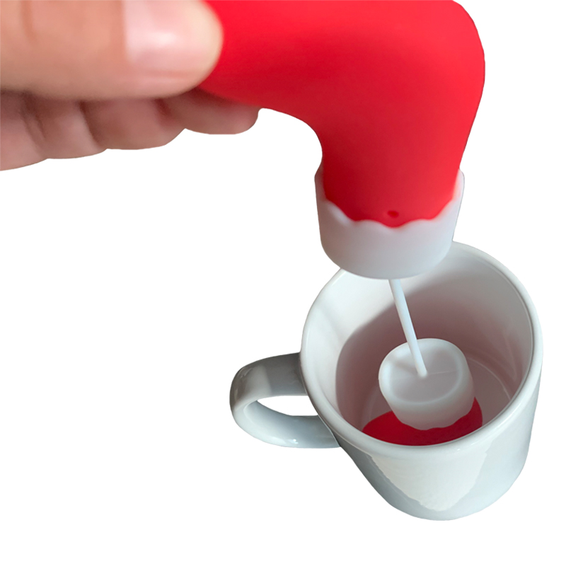 物叠生设计 创意圣诞袜造型泡茶器 新款卡通硅胶茶叶过滤器 茶渣滤茶具详情图3