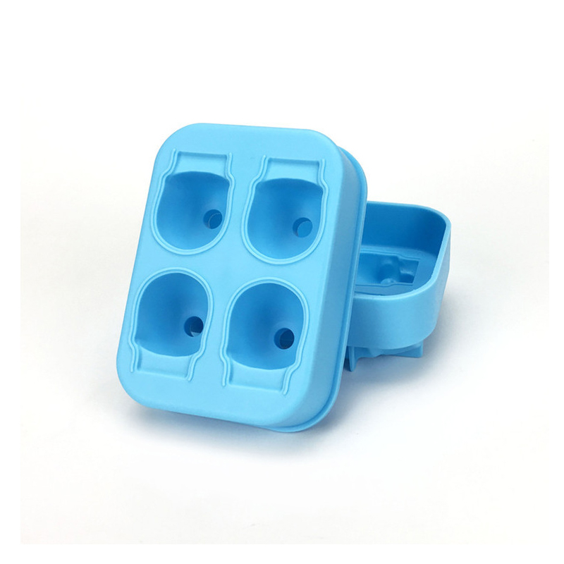 Creative four-hole skull silicone ice cube tray mold for summer diy, making your own ice cube tray whisky ice cube mold Application Scenario