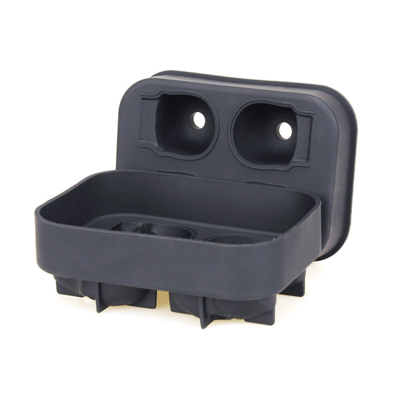 Creative four-hole skull silicone ice cube tray mold for summer diy, making your own ice cube tray whisky ice cube mold Specification image