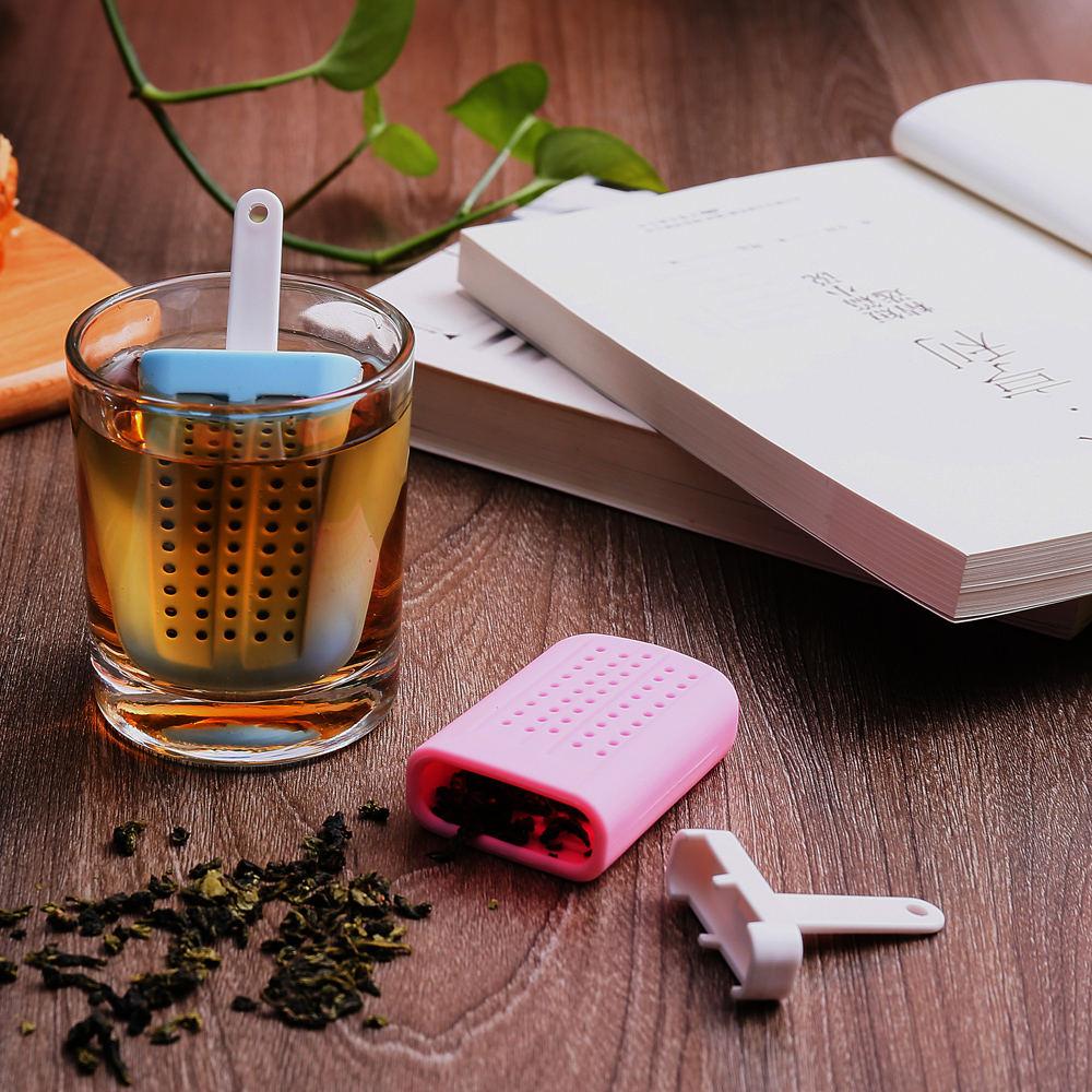 Wudie Sheng silicone popsic-shaped tea maker, tea filter, ice cream, tea strainer. Take a bite of the Popsicle, tea maker, tea residue filter