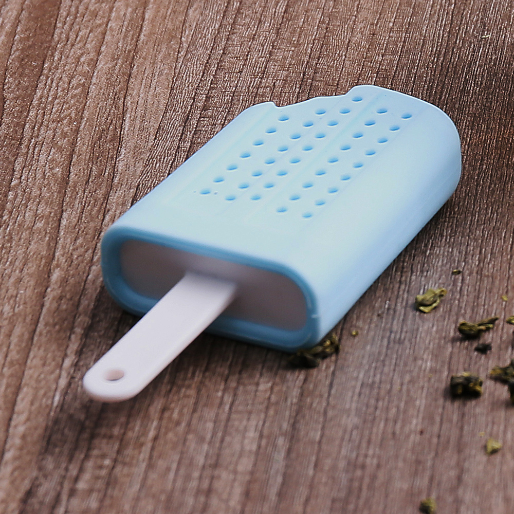Wudie Sheng silicone popsic-shaped tea maker, tea filter, ice cream, tea strainer. Take a bite of the Popsicle, tea maker, tea residue filter Specification image