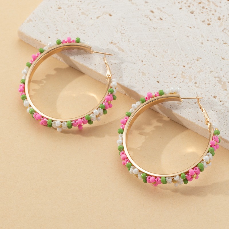 花卉耳环/串珠耳圈/装饰耳饰产品图