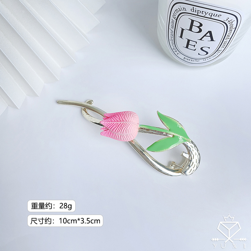 ZZ-61韩版玫瑰浪漫花形扭扭夹网红爆款2022最新款