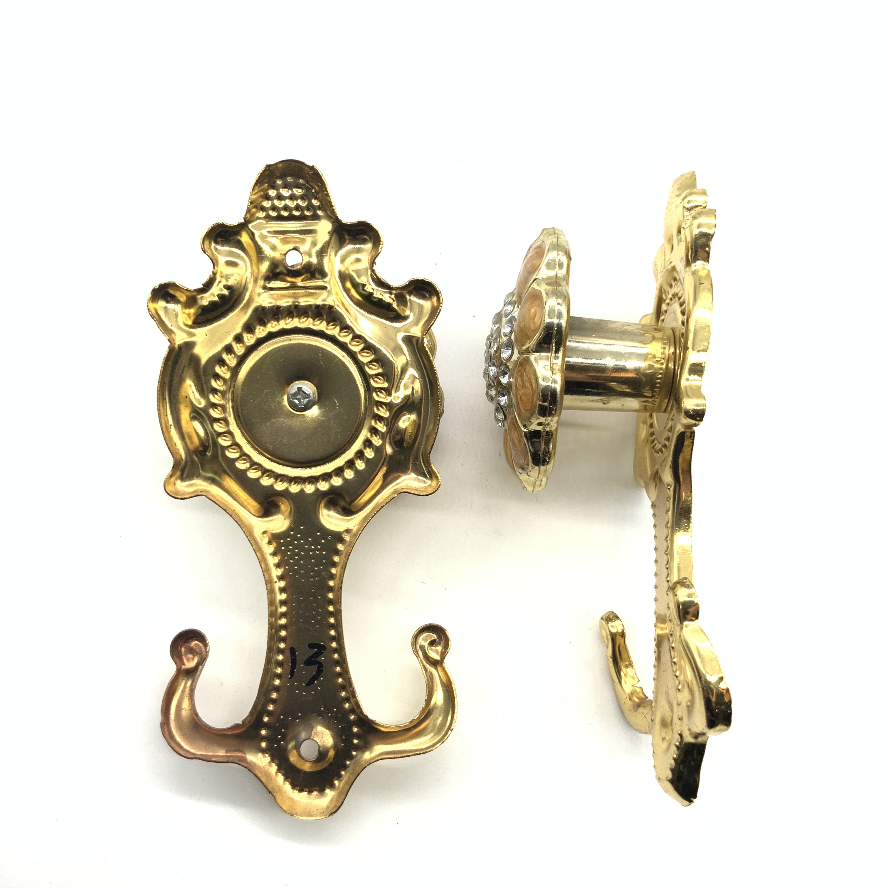 Shuzan Simple Alloy Seamless Hook Curtain Strap Wall Hook 2-set Strong Adhesive Hook Curtain Accessory A123 003