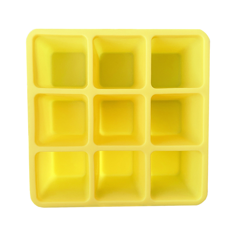 创意硅胶9格冰格模具 正方形速冻冰块模具 冰箱自制冰盒 厨房用品详情图1