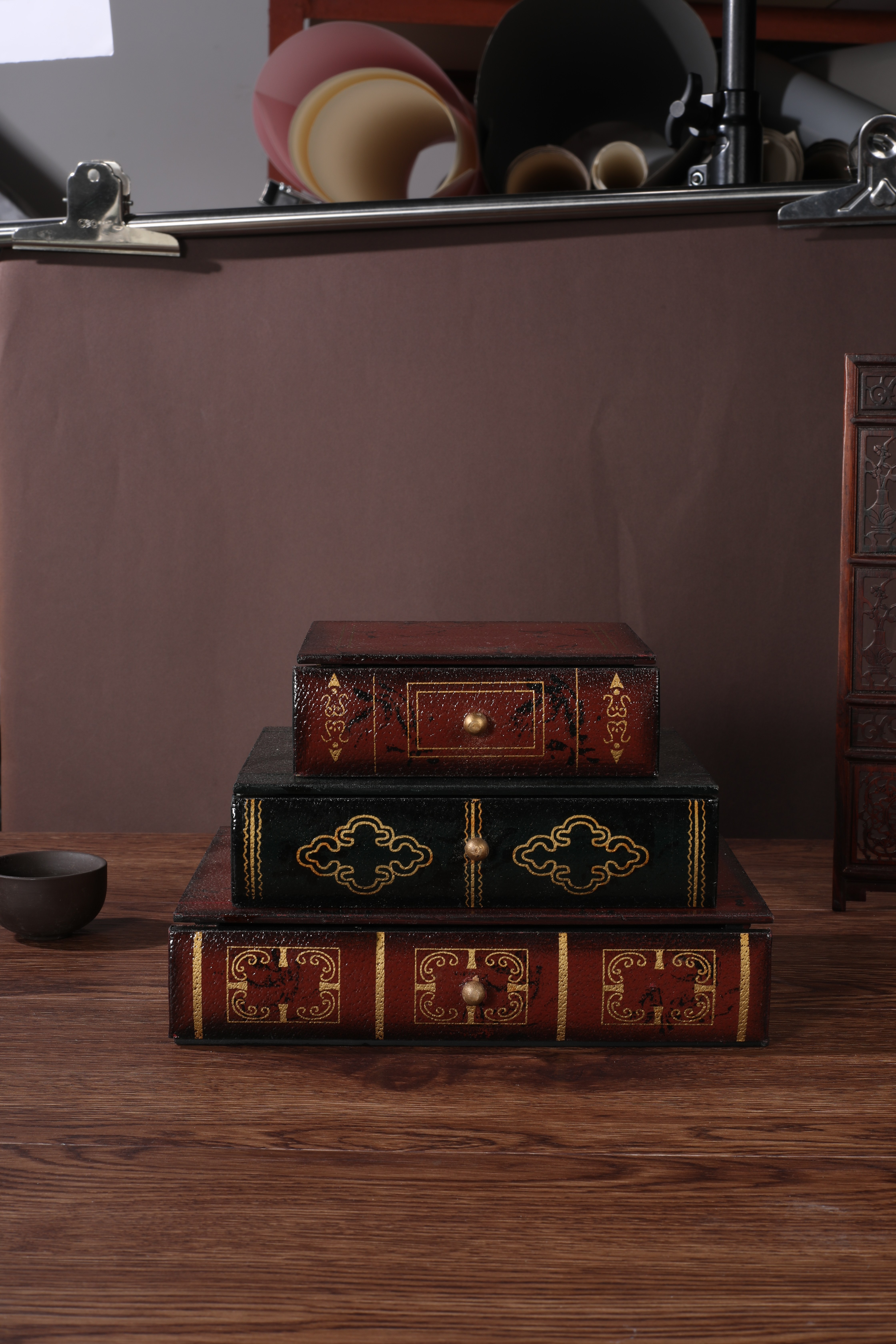 泽汐工艺品厂家直销三层首饰盒31款