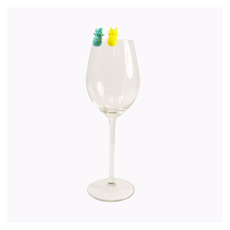 Copa de vino de piña de silicona creativa marcador de copa de vino de fiesta en casa bebida reconocedor de copa distinguir marcador de vino etiqueta Application Scenario
