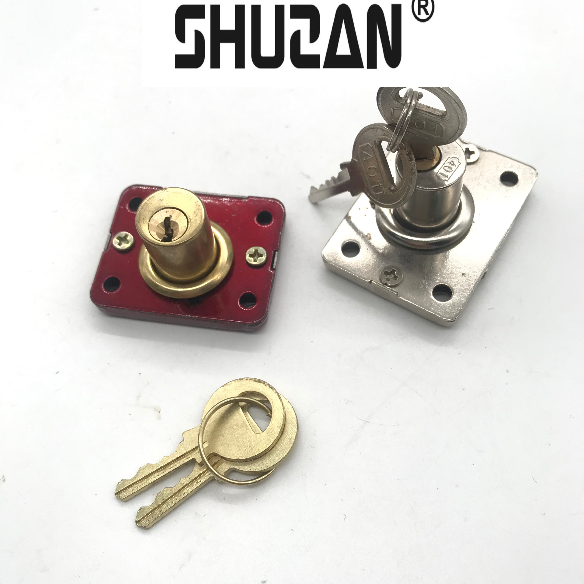 Shuzan Office drawer lock, high-quality square tongue, factory direct sales, furniture lock, cabinet lock, safe and stable, other locks Item Picture