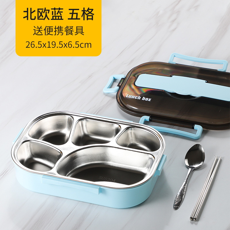 304 acero inoxidable aislado lunch box