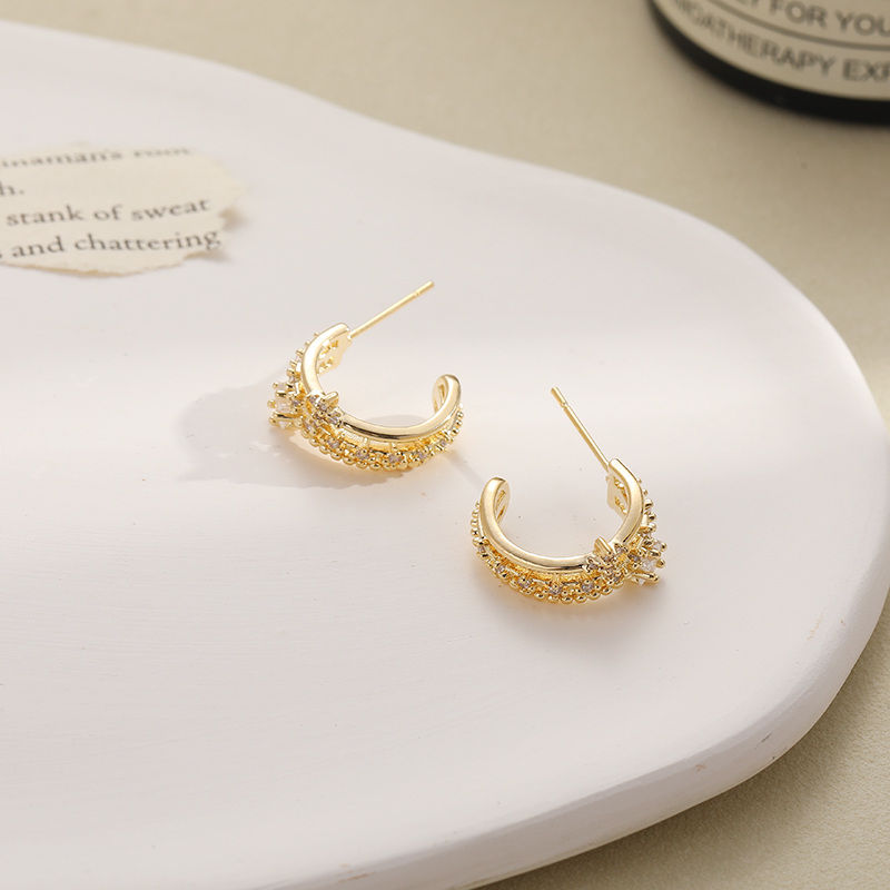 Korean-style fashionable, exquisite and simple "Full sky Star" small ear ring earrings, pendants and earrings, feathered butterfly